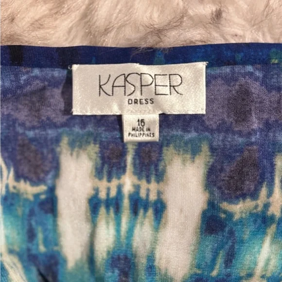 Kasper Blue and White Dress - Picture 7 of 9